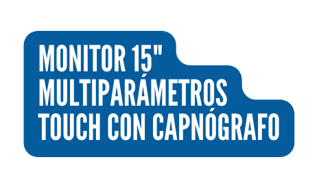 MONITOR 15 MULTIPARÁMETROS TOUCH CON CAPNÓGRAFO