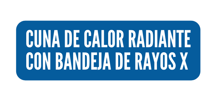 CUNA DE CALOR RADIANTE CON BANDEJA DE RAYOS X