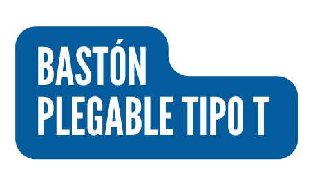 bastón plegable tipo t