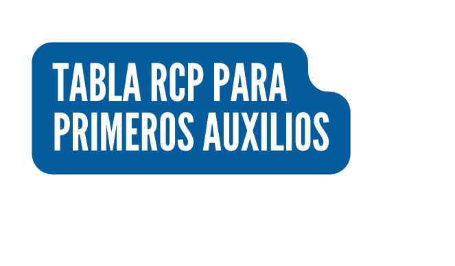 tabla RCP para primeros auxilios